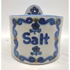 Vintage M. A. HADLEY Pottery SALT Jar Cellar Canister "Please Fill Me" NO LID